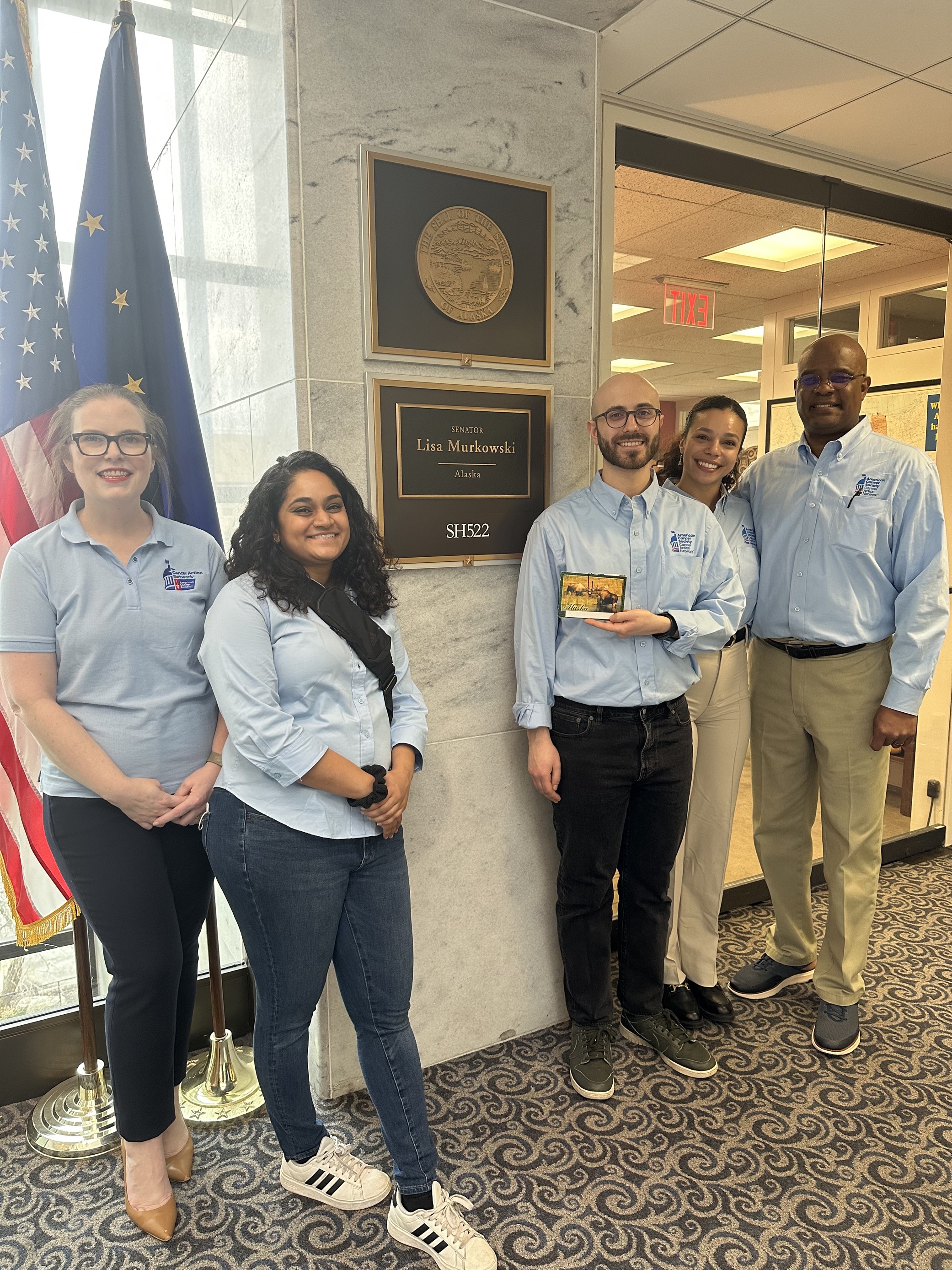 volunteers and team members at the capitol