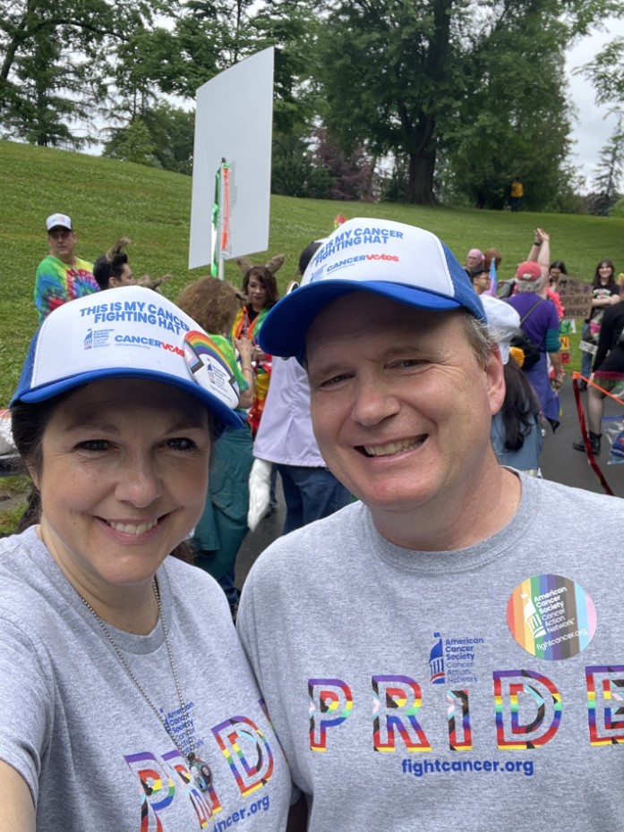 volunteers at local pride event