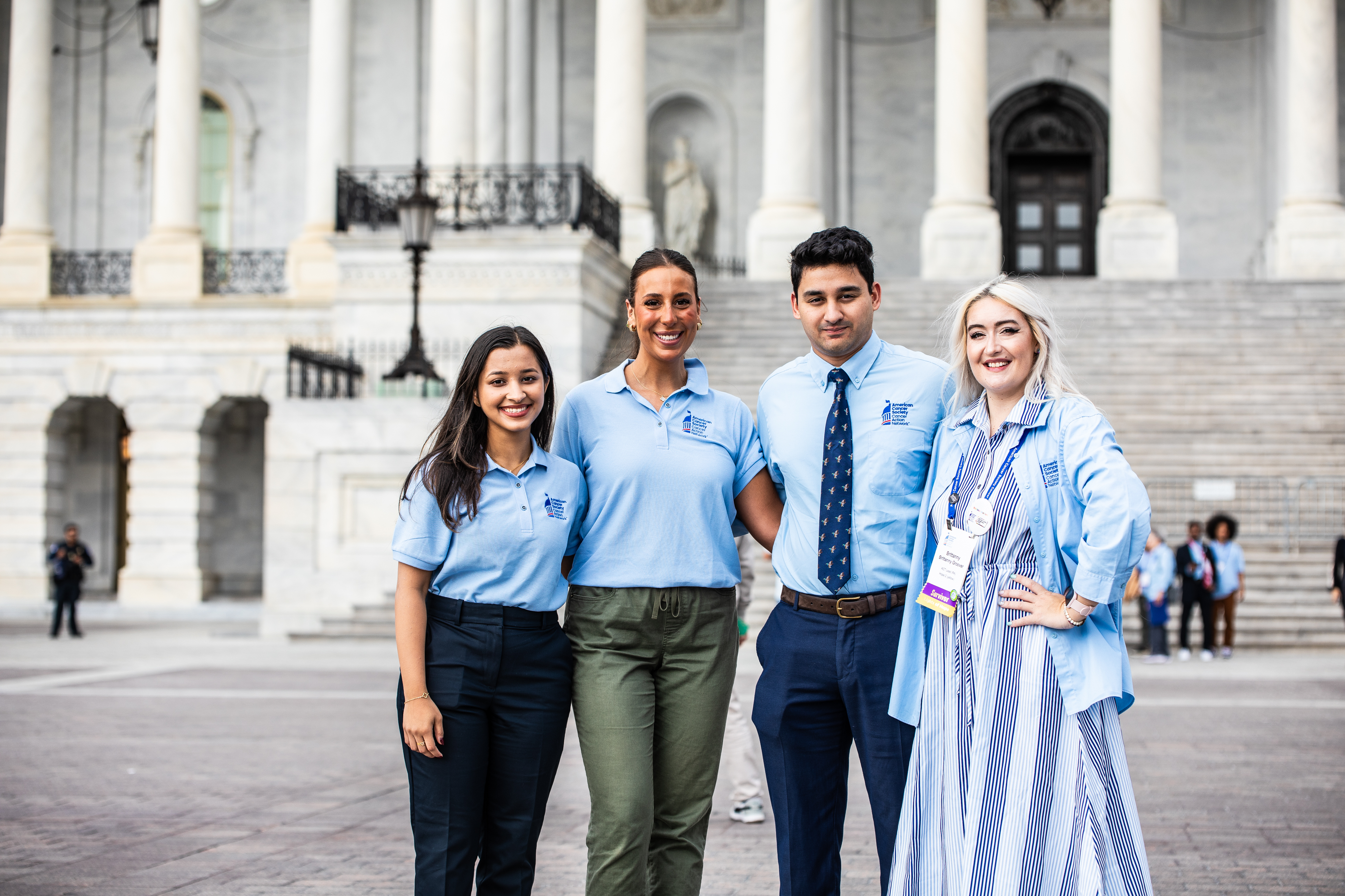 volunteers outside of the capitol