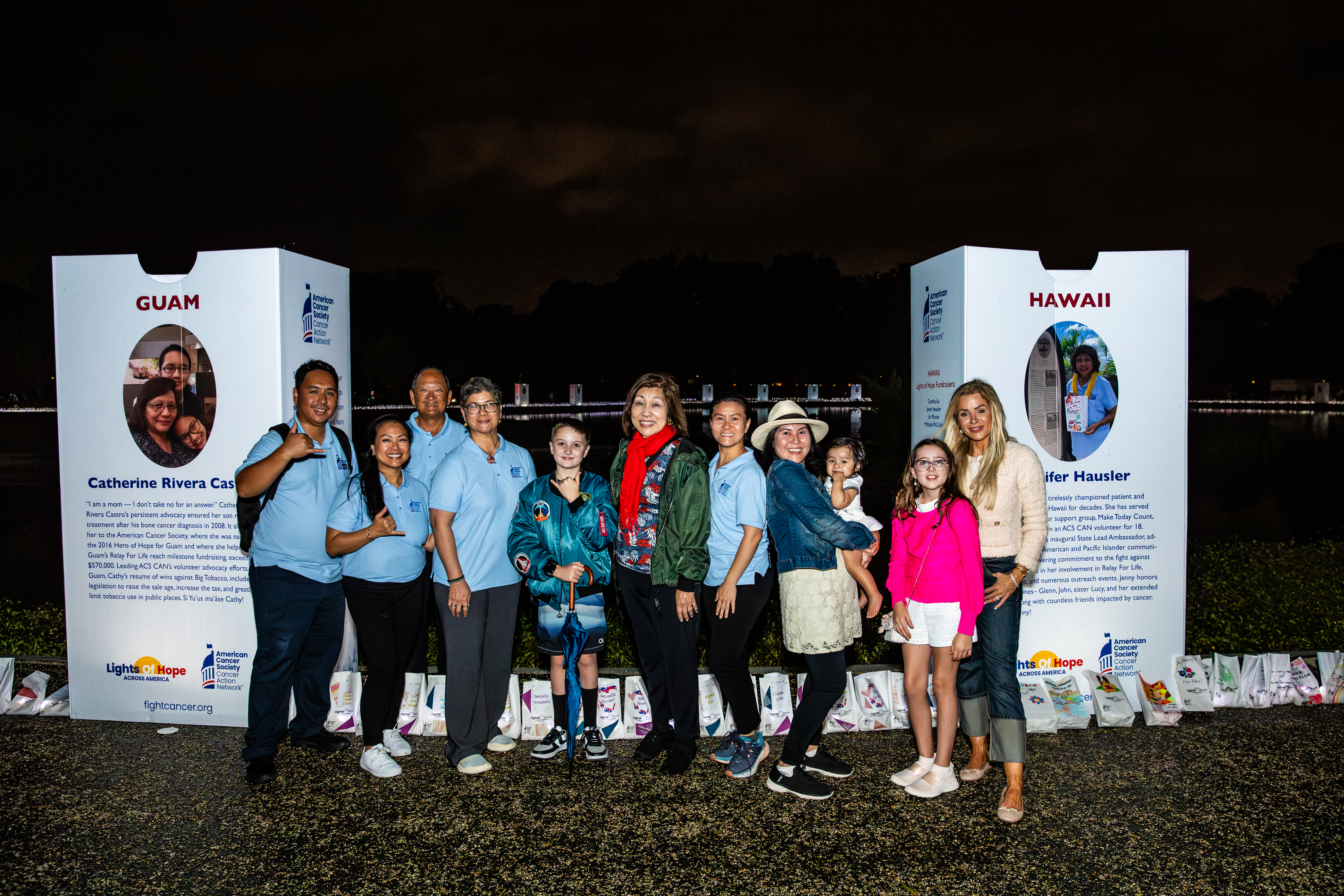 advocates posing at lights of hope