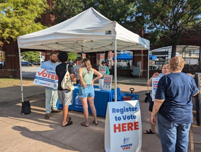 attendees at cancer votes event