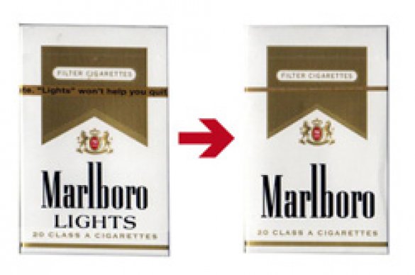 Marlboro cigarette packages