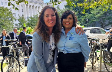 Volunteer Gina and Dr. K at Lobby Day